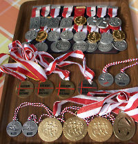 Eine stolze Sammlung: Biel-Medaillen