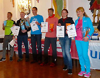 Siegerehrung im Europacup Ultramarathon 2016