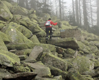 Goldsteig-Ultrarace - Felsenmeer: Durchquerung des rutschigen Felsenmeeres.