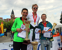 Müritz-Lauf 2014 - Siegerehrung Frauen (Patricia Kusatz, Antje Müller und Marita Wahl)
